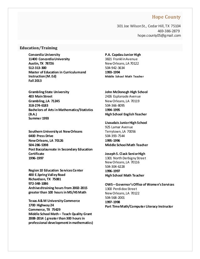 chronological resume reference sheet hope county 301 joe wilson st cedar hill tx 75104 469 386 - Resume Reference Sheet chronological resume reference sheet hope county 301 joe wilson st cedar hill tx 75104 469 386 - Resume Reference Sheet