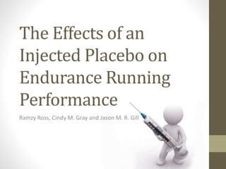 The Effects of an
Injected Placebo on
Endurance Running
Performance
Ramzy Ross, Cindy M. Gray and Jason M. R. Gill
 