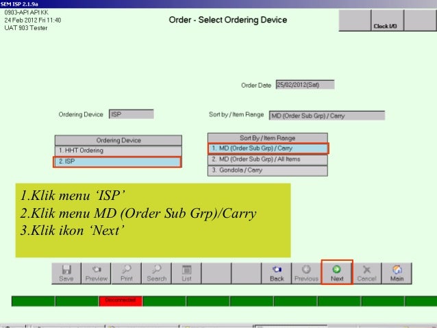 Screen shot procedure