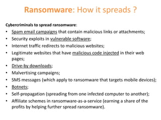Ransomware : A cyber crime without solution ? by Prashant Mali | PPTX
