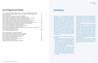 6 7yearly report on flexible labor and employment
flexibility@work
	
List of Figures and Tables
Figure 1: Evolution of Employment in Manufacturing in the U.S., Europa, Australia and Japan, 1980-2007		 9
Figure 2a: Change in Occupational Employment Shares in Low, Middle, and High-Wage Occupations in 16
EU countries, 1993-2010.											10
Figure 3: Polarization of Occupations in the United States 1990-2010						 11
Figure 4: Between-Sector Job Polarization in the U.S., EU, Australia and Japan					 14
Figure 5: Between-Sector Job Polarization in the Netherlands, Belgium, Germany, Spain and Italy			 15
Figure 6: STEM vs. non-STEM Employment in the U.S., Europe, Australia and Japan				 17
Figure 7: STEM vs. non-STEM Employment in the Netherlands, Belgium, Germany, Spain and Italy			 18
Figure 8: Employment shares across STEM intensity in the U.S., Europa, Australia and Japan			 19
Figure 9: Employment shares across STEM intensity in the Netherlands, Belgium, Germany, Spain, Italy		 20
Figure 10: Employment Share changes, Within-Sectors ranked by ICT intensity: 2008-2014				 23
Figure 11: Evolution of Employment in Europe during recessions						 25
Figure 12: Evolution of Employment in the United States during recessions					 26
Figure 13: Evolution of Employment in Japan during recessions							 26
Figure 14: Private fixed investment in information processing equipment and software as a percentage of GDP	 27
Figure 15: Regional distribution high-tech jobs								24
Figure 16: High-tech employment share in 2011								26
Figure 17: High-tech employment share in 2011								26
Table 1: STEM occupations for 2 digit ISCO 88 classification							 16
Table 2: Job Polarization within Broad Sectoral Classifications: 2008-2014					 21
Table 3: Job Polarization within Narrowly Defined Sectors: 2008-2014						 22
Table 4: Evolution of employment growth rates during recessions						 27
Table 5: Yearly growth in labor productivity (STEM 13.5%)							 29
Table 6: Yearly growth in TFP (STEM 13.5%)									29
Table 7: European Firms in STEM versus Non-STEM sectors							 30
Table 8: Can STEM jobs weather the Crisis?									30
Table 9: Complementarities between STEM and non-STEM jobs							 31
The future of work is changing rapidly as a result of
developments in digital technology, globalization,
demographic changes and other fundamental changes in
the organization of work. These forces are reshaping labor
markets drastically and raise challenges to public policy in
new, unknown ways. To understand the change currently
taking place in the labor market we review two related
stylized facts: deindustrialization and job polarization.
Job polarization refers to the growing importance of the
least and most paid occupations in the economy at the
expense of middle-paid ones. These phenomena capture
the shifting composition of the labor market, which is a
typical feature of a labor market in transition. Just as the
introduction of the combustion engine, general plumbing
and electricity forced society to review not only (labor)
economic policy but also how we think of labor markets
more generally, the current wave of technological change
challenges us to reconsider the traditional structures and
institutions in place.
THE MAIN FINDINGS IN THIS PAPER CAN BE SUMMARIZED
AS FOLLOWS:
•	Deindustrialization and Job Polarization are two related
phenomenathatcapturerapidchangesthatarecurrently
taking place in the labor market. Specifically, job
polarization captures how changes in the employment
share of high-paid, low-paid and middle-paid jobs can
be linked to technological change which are masked by
the traditional distinction between manufacturing and
non-manufacturing employment.
•	The role of technology can be understood by looking
at the ICT capital intensity of a sector and the share
of STEM employment. Both of these provide evidence
that technological change drives between-sector job
polarization. Moreover, we find that job polarization
also takes place within narrowly defined sectors, which
is consistent with technology being the underlying
driving factor.
•	STEM employment is more resilient to economic shocks.
During recessions they tend to be associated with
higher levels of productivity, productivity growth and
employment growth. This confirms the Schumpeterian
view of creative destruction: Recessions are times that
new technology and innovation is being implemented
which impacts on the type of jobs and amplifies
polarization.
•	The evidence demonstrates that in order to understand
the current changes in the labor market, both
researchers and policy makers should move away from
the traditional distinction between manufacturing and
non-manufacturing employment. Rather the focus
should be on key enabling technologies, how they
interact with employment and which type of occupations
play a key facilitating role. Moreover, evidence is given
that there are positive spillover effects from high-tech
employment to low-tech employment, especially in
the form of in-person services. This provides evidence
that policy boosting STEM employment may generate a
positive impact reverberating across many occupations,
including non-STEM.
•	Suggestive evidence is given for the positive relationship
between more and better investment in (higher)
education and the share in STEM employment. This
provides potential avenues for policy makers to focus
on.
Summary
part I
 