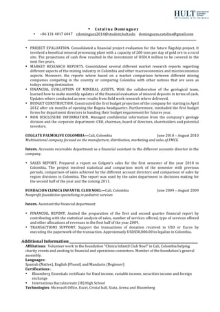 CV Catalina Dominguez | PDF