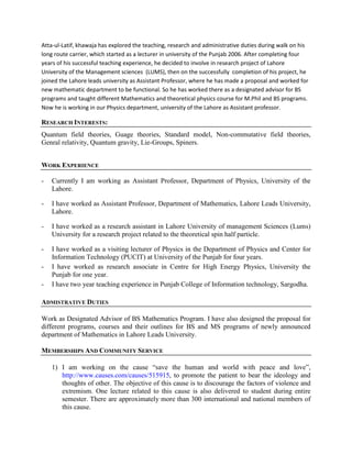 Atta Profile | PDF