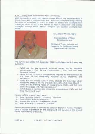 Mkuaji 3-Year Program 2013-2015