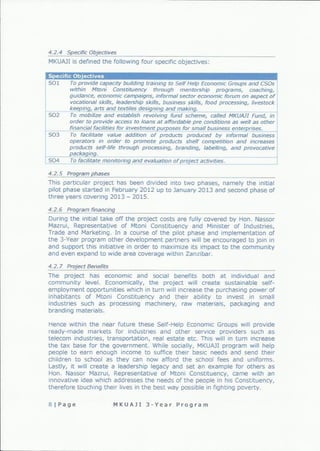 Mkuaji 3-Year Program 2013-2015