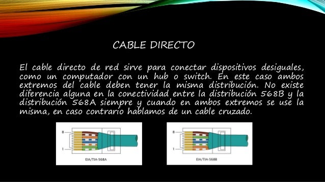 Diferencia Entre Cable Directo Y Cable Cruzado