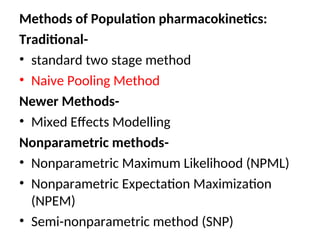 population PK analysis in drug development and course | PPT