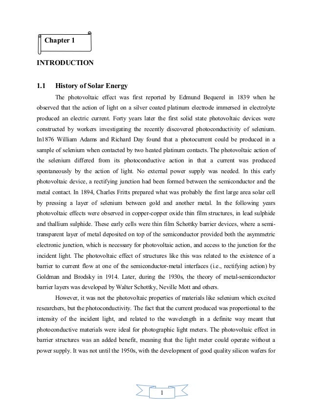 Solar cell master thesis