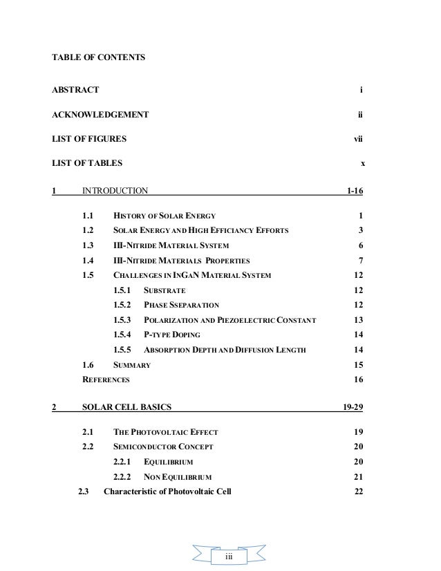 Solar cell master thesis