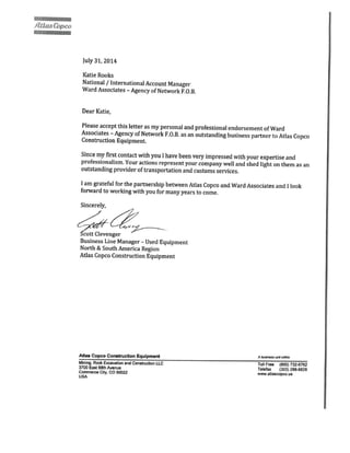atlas copco letter of recommendation