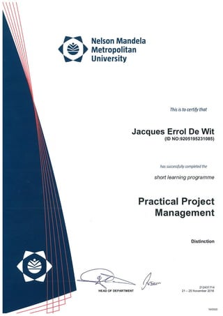 PPM Certificate