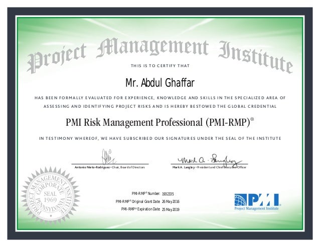 risk management certification