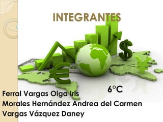 INTEGRANTES
Ferral Vargas Olga Iris
Morales Hernández Andrea del Carmen
Vargas Vázquez Daney
6°C
 