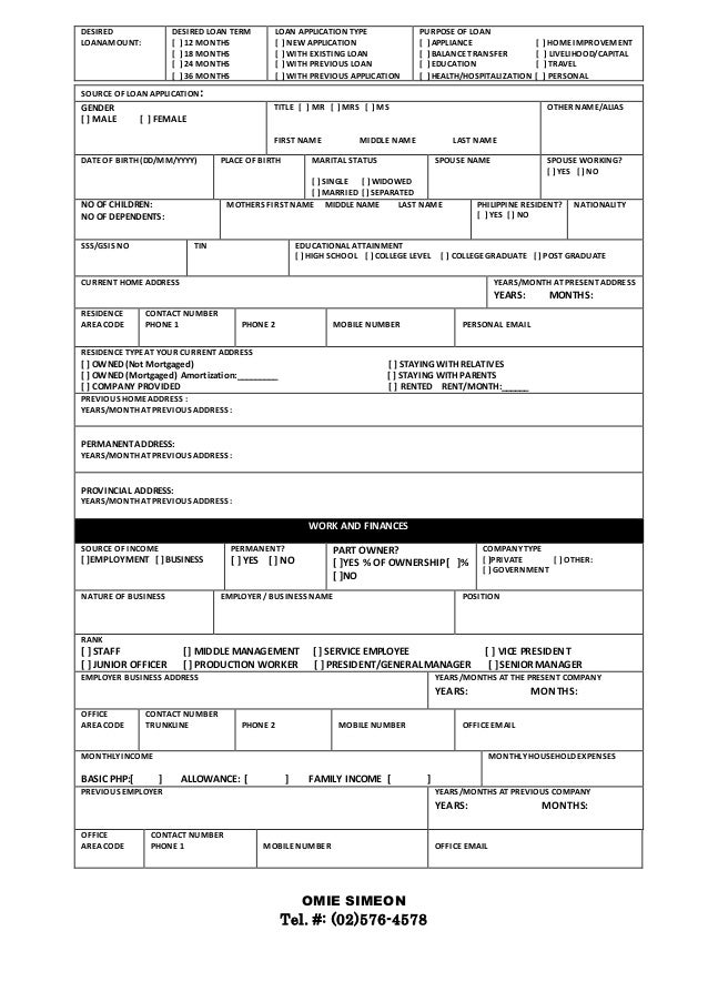 CTBC BANK APPLICATION FORM