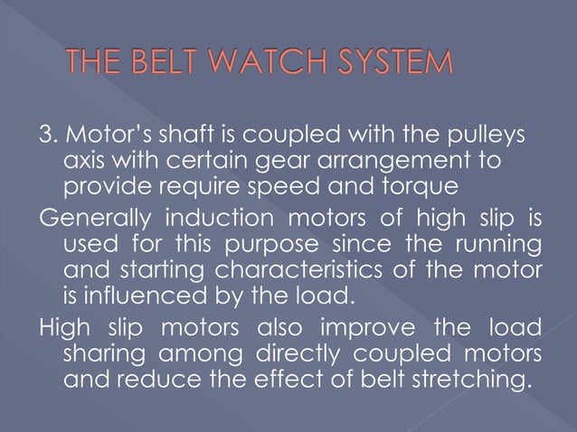 A PROJECT REPORT ON BELT WATCH SYSTEM FOR | PPTX | Business | Business ...