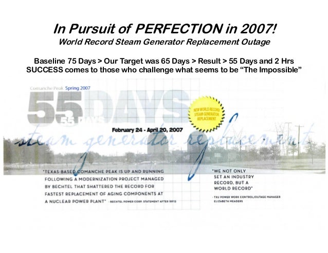 CPNPP World Record Unit 1 12th Refueling Outage