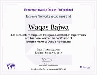 Waqas_Bajwa_Extreme_Networks_Design_Professional