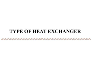 TYPE OF HEAT EXCHANGER
 