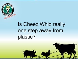 Is Cheez Whiz really
one step away from
plastic?

 