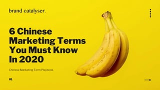 6 Chinese
Marketing Terms
You Must Know
In 2020
Chinese Marketing Term Playbook
01
 