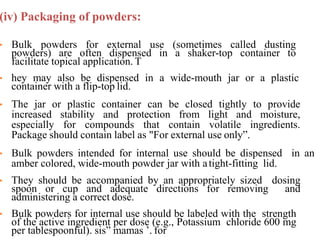 6c manufacture of powders and granules | PPTX