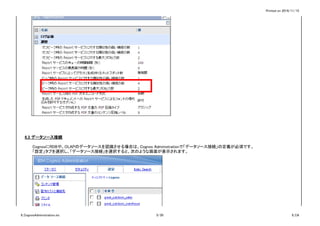 Printed on 2016/11/15
6.3 データソース接続
CognosにRDBや、OLAPのデータソースを認識させる場合は、Cognos Administrationで「データソース接続」の定義が必須です。
「設定」タブを選択し、「データソース接続」を選択すると、次のような画面が表示されます。
6_CognosAdministration.xls 5/30 6_CA
 