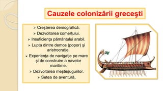 Colonizarea greaca - fenomen complex în istoria grecilor antici | PPTX