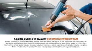 6 common mistakes to avoid when tinting your car window