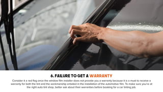 6 common mistakes to avoid when tinting your car window | PDF