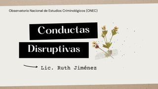 Observatorio Nacional de Estudios Criminológicos (ONEC)
Lic. Ruth Jiménez
 