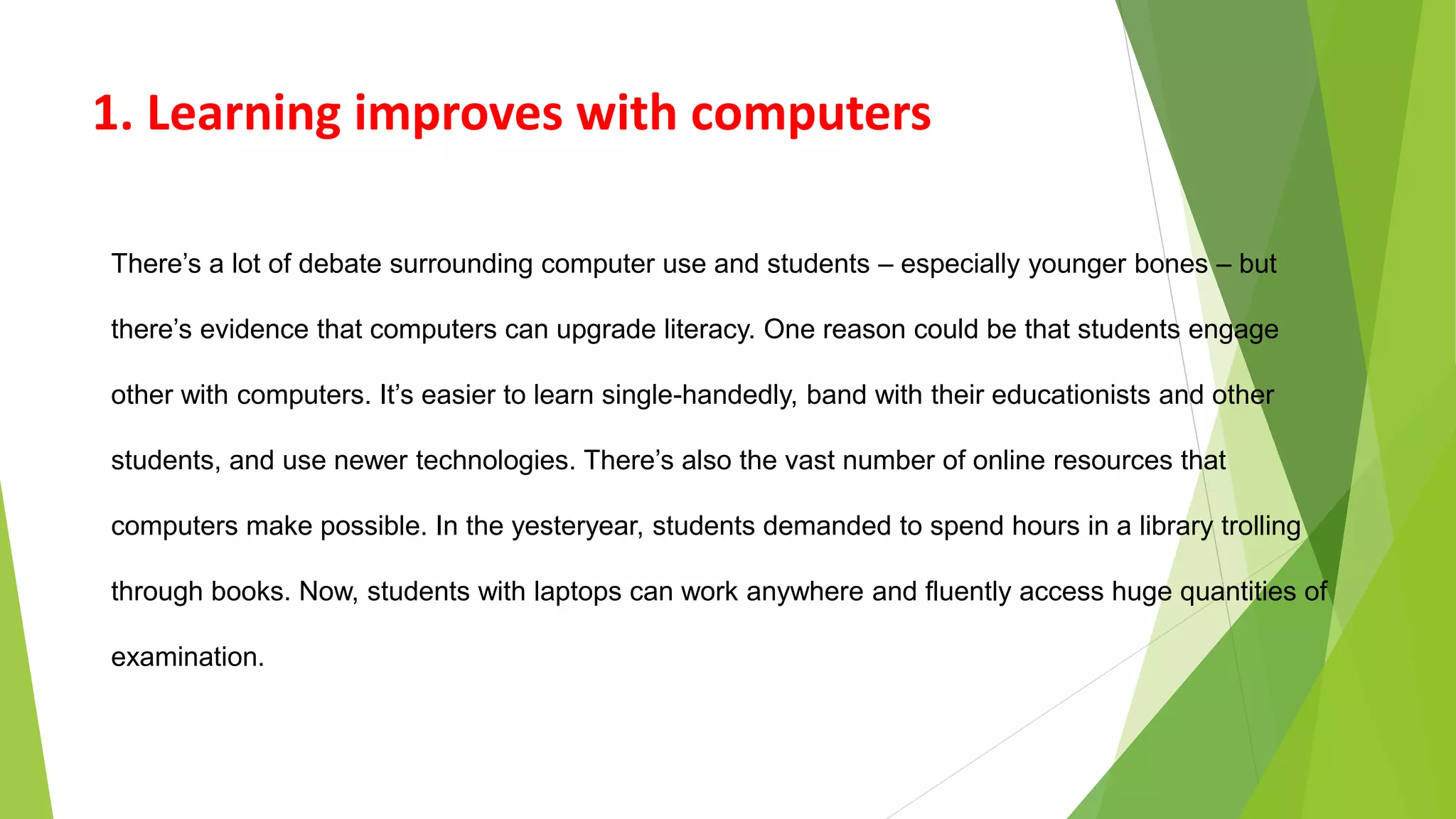 7 Reasons why computers are essential in today's world. | PPTX