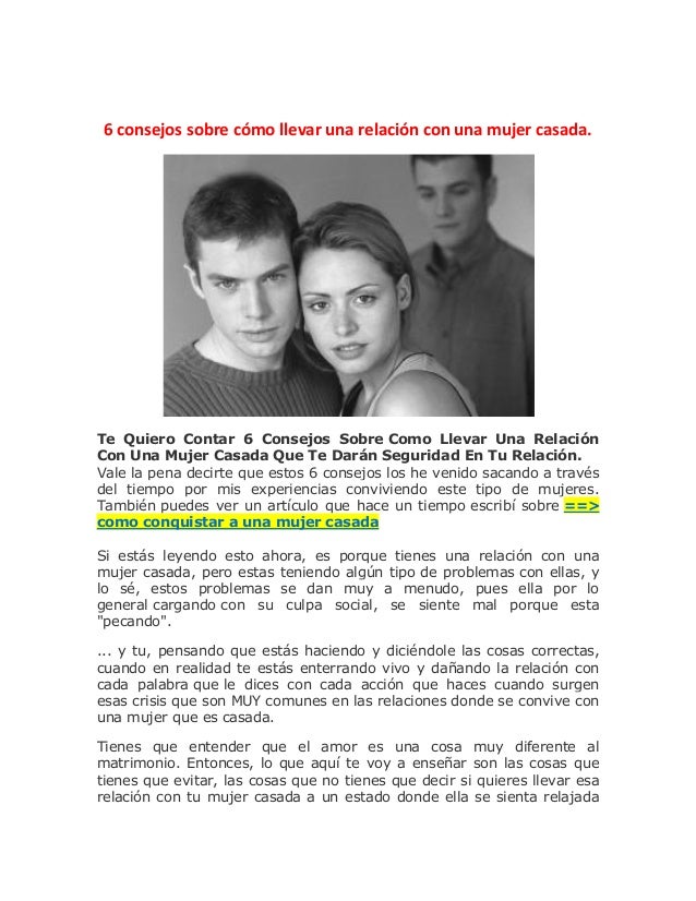 6 Consejos Para Seducir A Una Mujer Casada