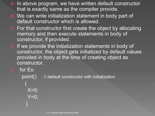 constructors and destructors in c++ | PPTX
