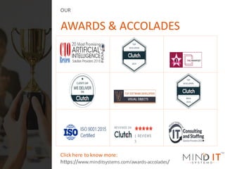 AWARDS & ACCOLADES
OUR
Click here to know more:
https://www.minditsystems.com/awards-accolades/
1
3
 