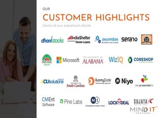 CUSTOMER HIGHLIGHTS
Some of our esteemed clients
OUR
 