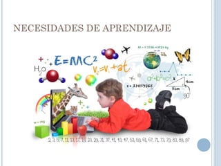 NECESIDADES DE APRENDIZAJE
 