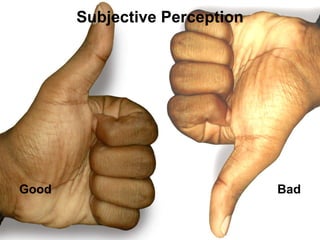 Subjective Perception Good Bad 