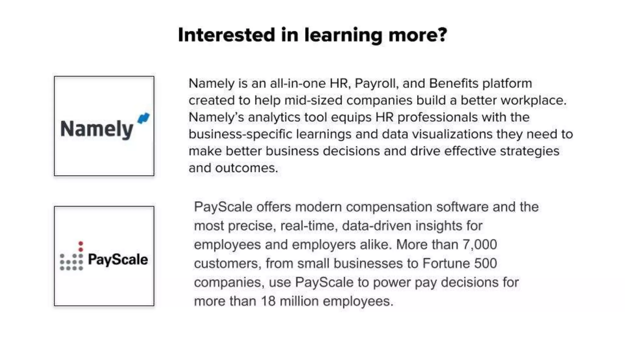 NAMELY QUARTERLY
UPDATE
 