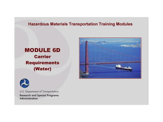 6d. module6d carrier requirement_water