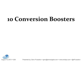 10 Conversion Boosters
 
