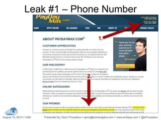 Leak #1 – Phone Number
 