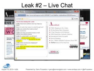Leak #2 – Live Chat
 