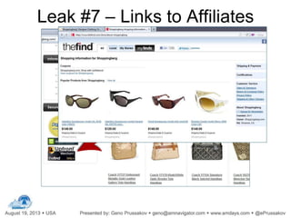 Leak #7 – Links to Affiliates
 