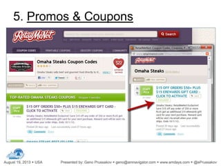 5. Promos & Coupons
 