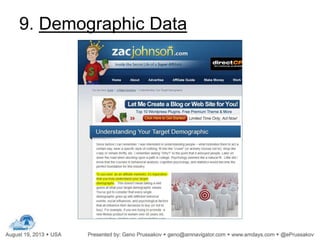9. Demographic Data
 
