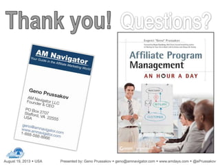 Affiliate Program Performance – a Shared Responsibility