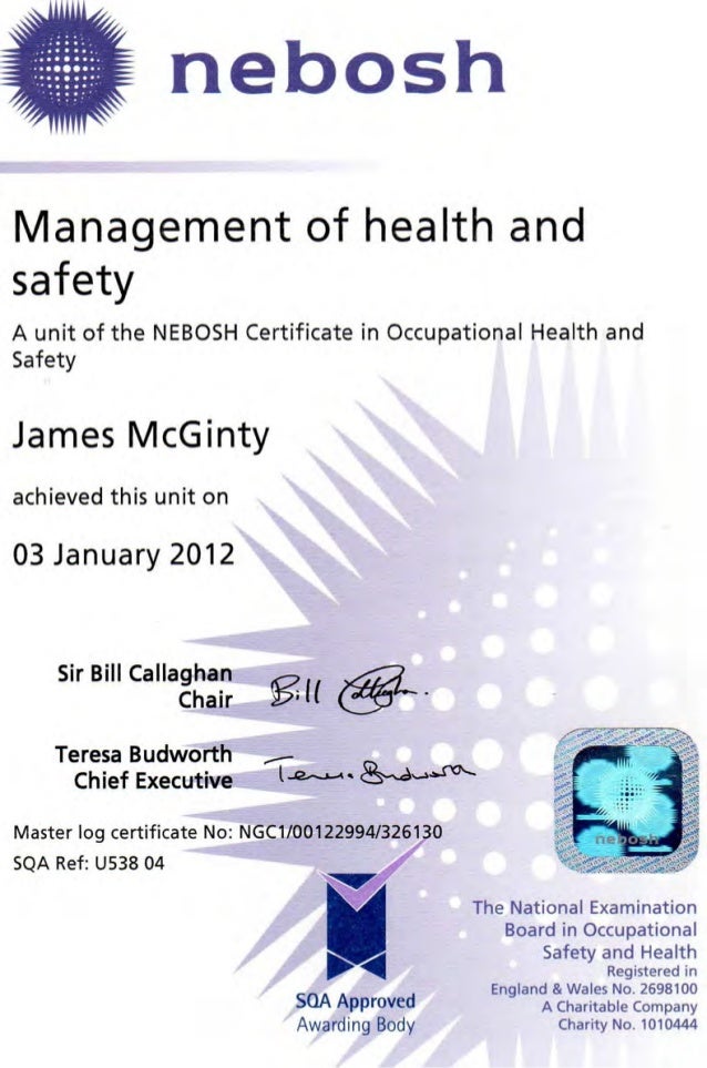 Diploma occupational health and safety thesis picture