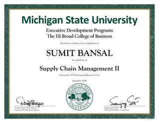 Supply chain management-II