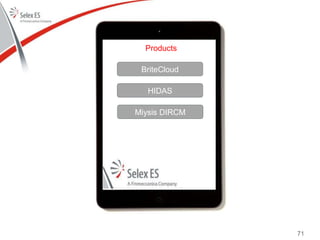 BriteCloud
HIDAS
Miysis DIRCM
Products
71
 