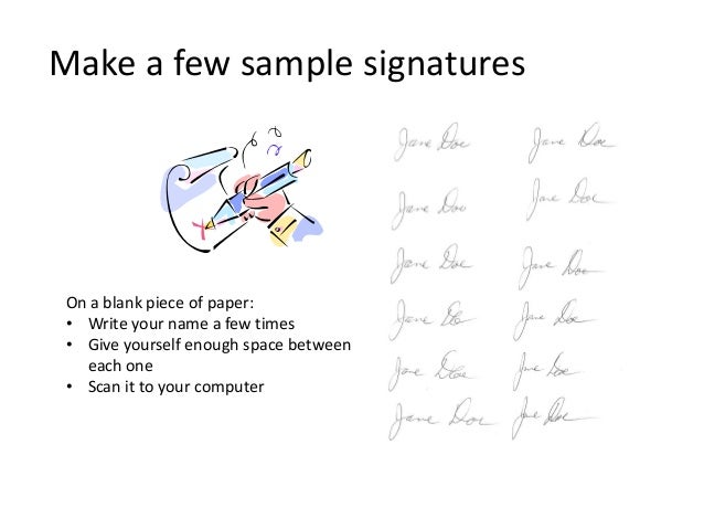how to write your signature